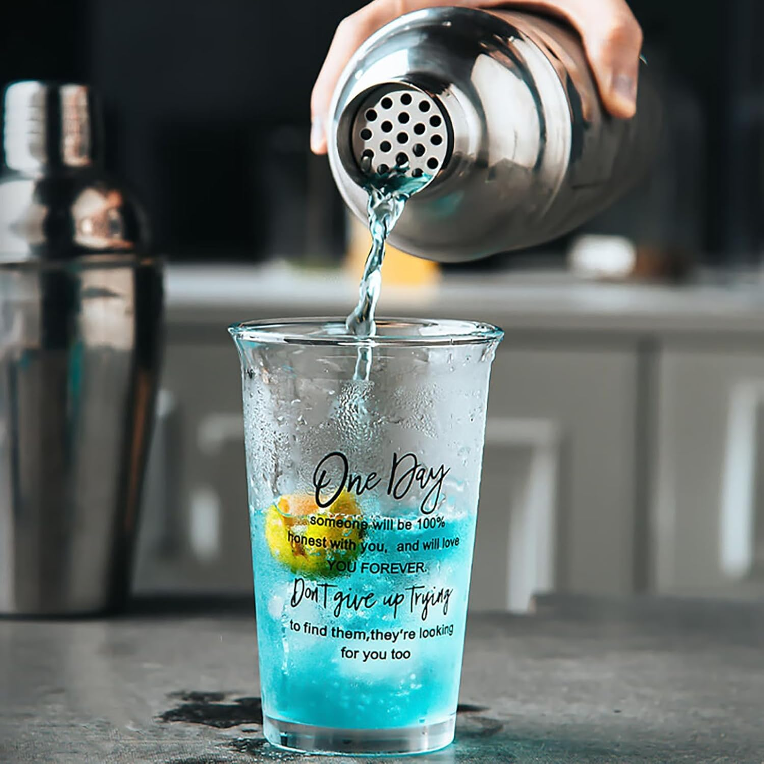 G-Sunny 6-Piece Cocktail Shaker Set 750ML Shaker Strainer Muddler Jigger Mixing Spoon Pour Spout Bartender Kit Stainless Steel Bar Set Housewarming image number 5