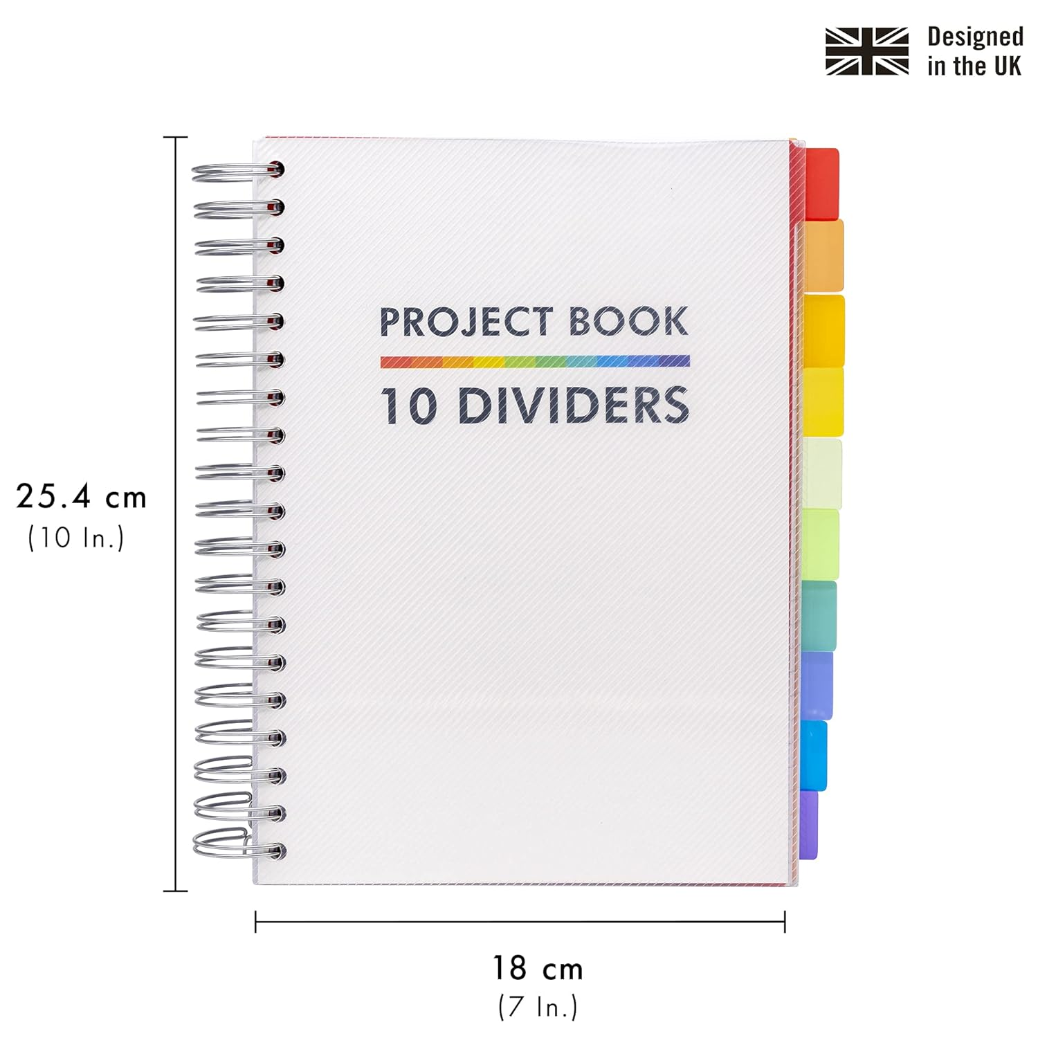 Pukka Pad B5 Subject Notebook with 10 Repositionable Dividers for Organization &ndash; 400 Perforated Pages of 80GSM Paper &ndash; 200 Sheet Notebook for School, Office, and Home &ndash; White, 7.48 X 9.84In image number 5