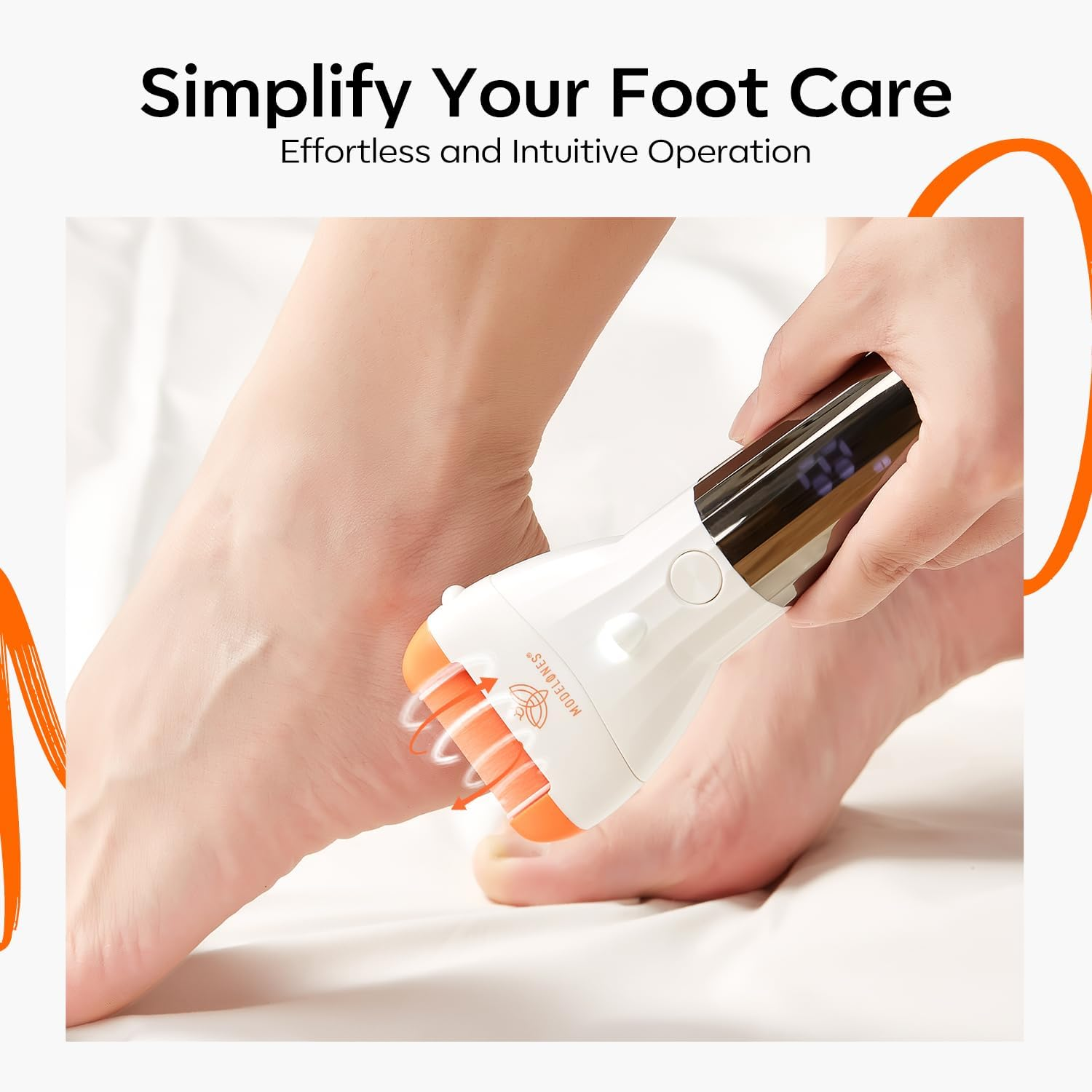 Modelones Electric Callus Remover for Feet, Rechargeable Portable Foot File, Professional Pedicure Tools with 6 Grinding Heads, Removes Dead, Hard Cracked Dry Skin, Electric Foot File Callus Remover image number 1