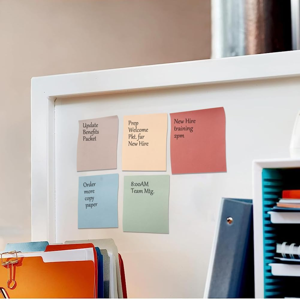 12 Pack Sticky Notes 76 X 76 Mm Aesthetic Vintage Self-Adhesive Notes for Office, Home, School, Session (Centimetre, 7.6 X 7.6) image number 3