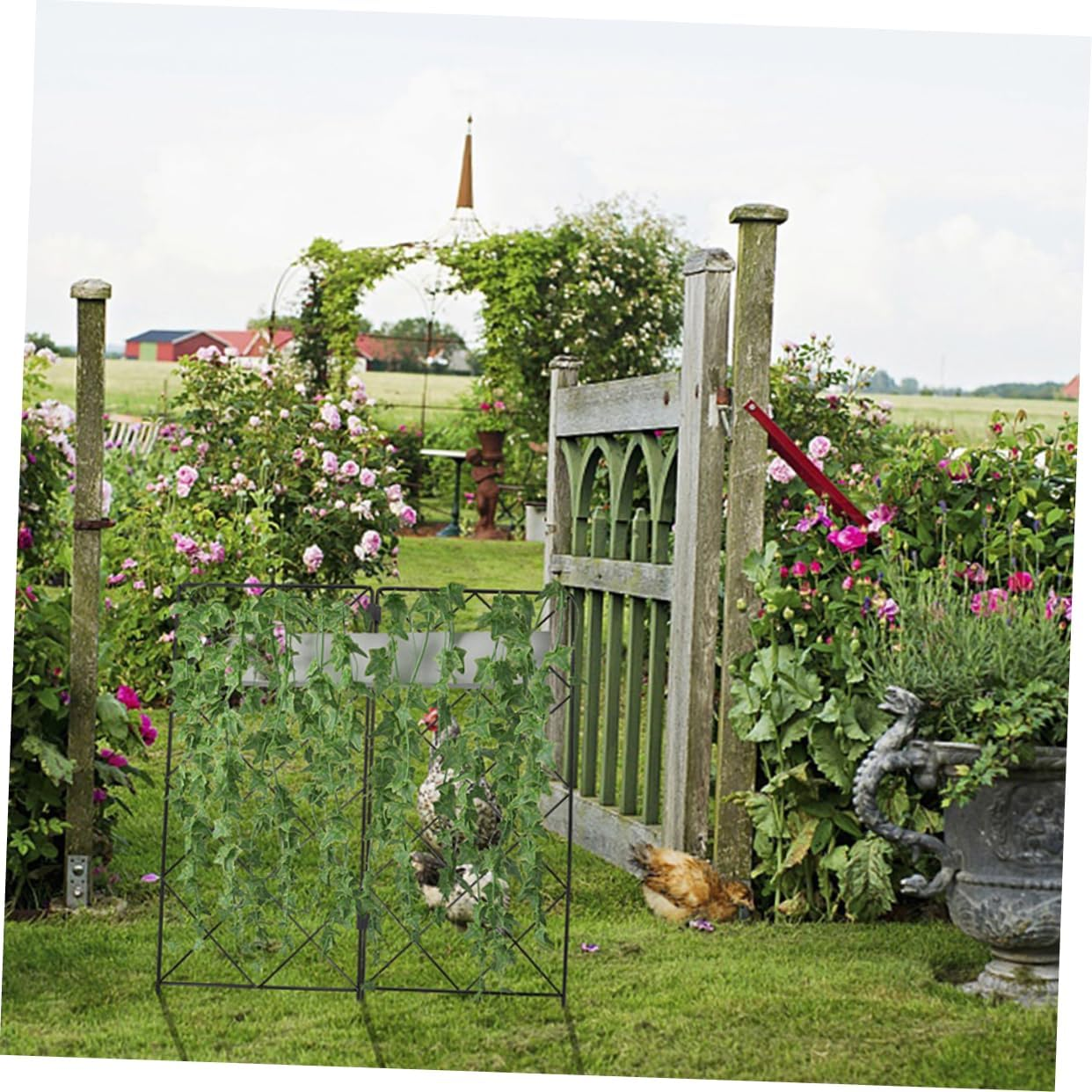 2Pcs Garden Plant Climbing Rack Outdoor Hanging Plant Trellis Decorative Support Bracket for Wisteria Peas image number 6