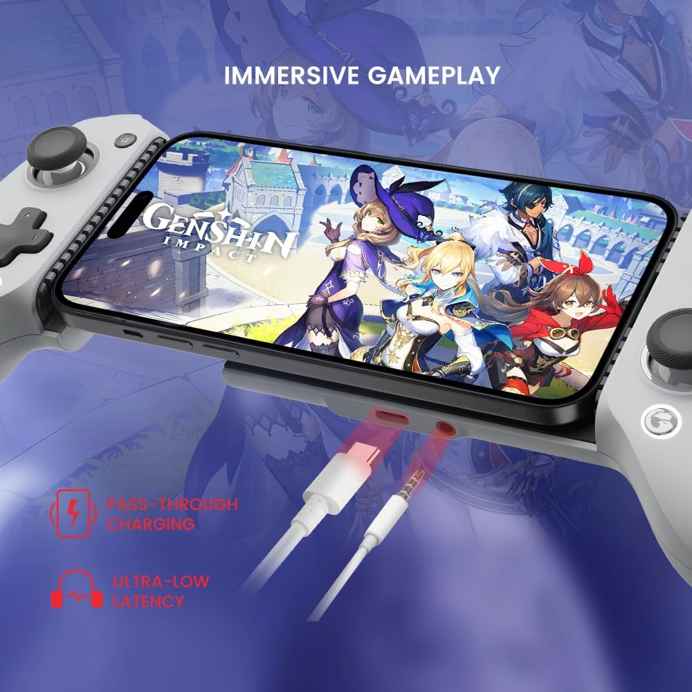 Gamesir G8 Galileo Phone Controller for Android & Iphone 15 Series (USB-C), Mobile Gaming Controller with Hall Effect Joysticks, Play Xbox, Call of Duty,  & More