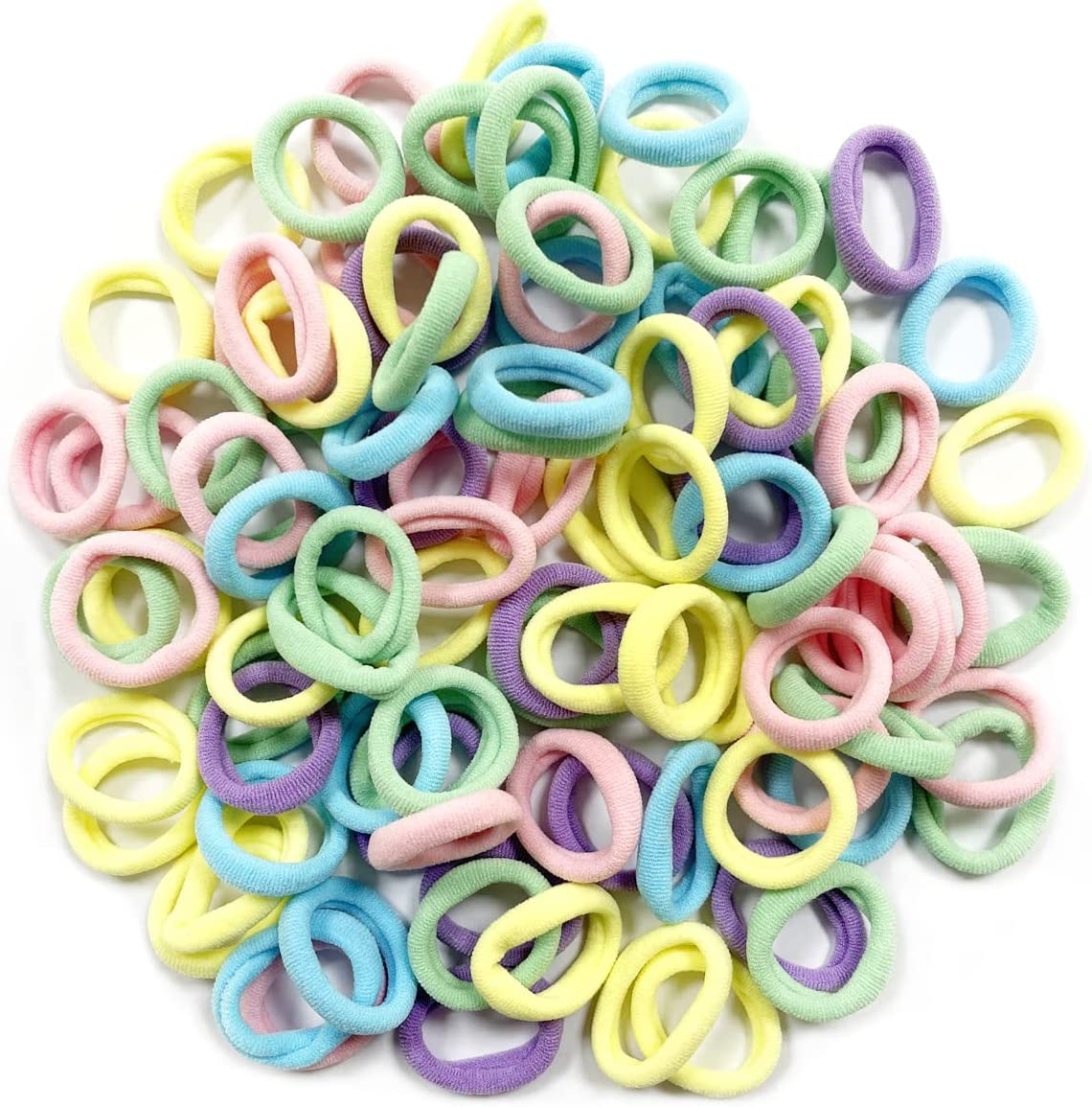 Color Hair Ties, 100 PCS Toddlers Girls Elastics Hair Bands for Girls Hair, Hair Accessories image number 5