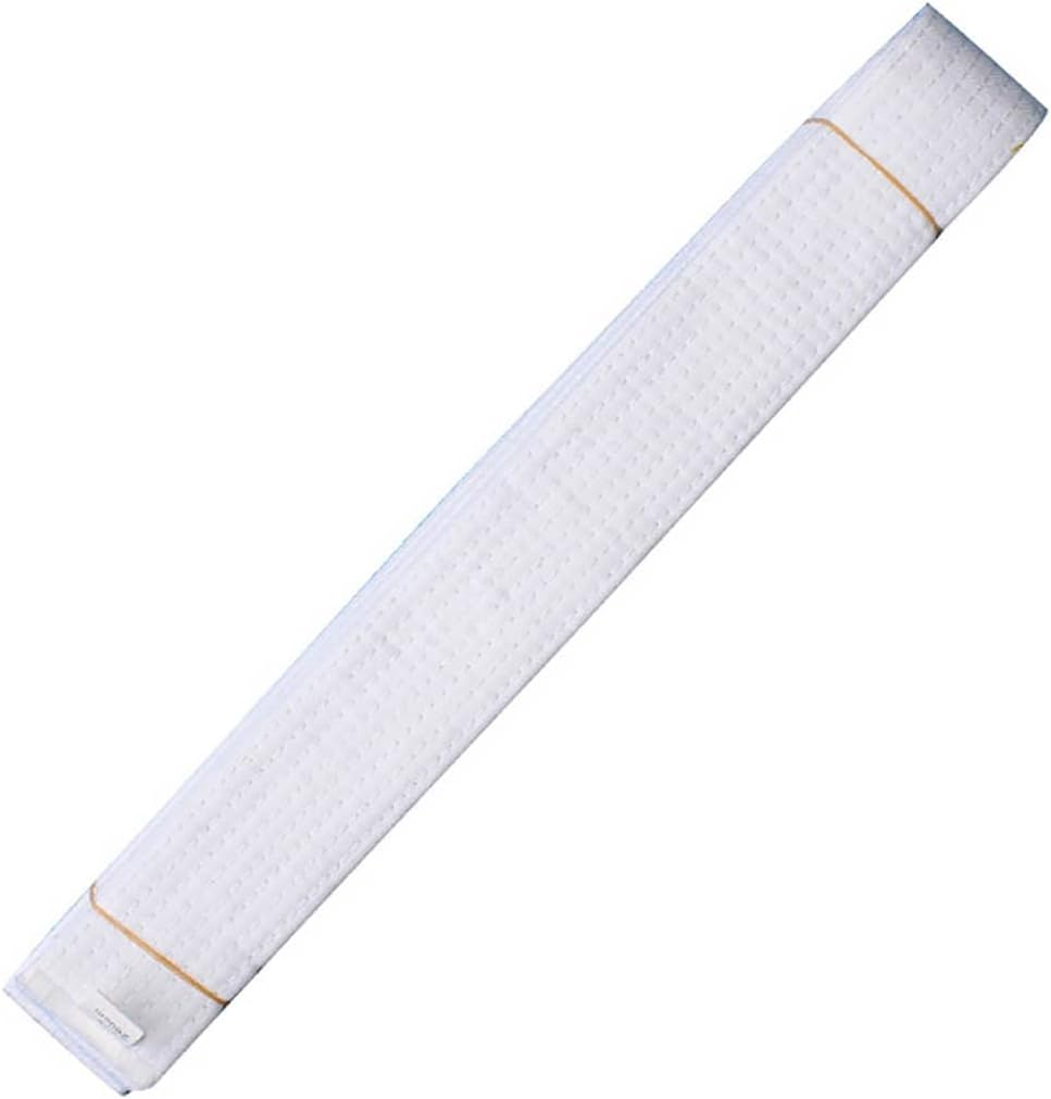 Dierjueyers Double Wrap Taekwondo Belt Karate Judo Hapkido Martial Arts Uniform Color Rank Belt 220Cm/280Cm (1) (&lrm;White) image number 4