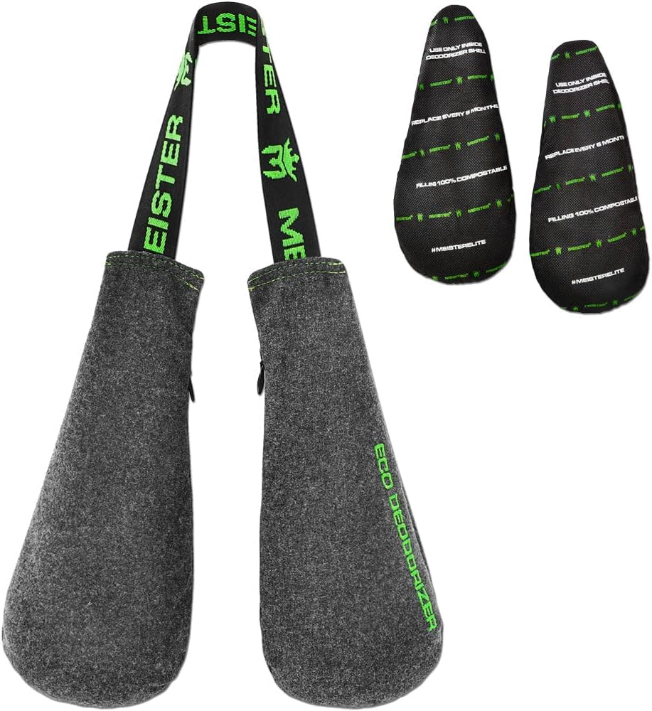 Meister Shoe & Glove Eco Deodorizer + Refill - Absorbs Stink, Powerful, Refillable - 1 Year Supply