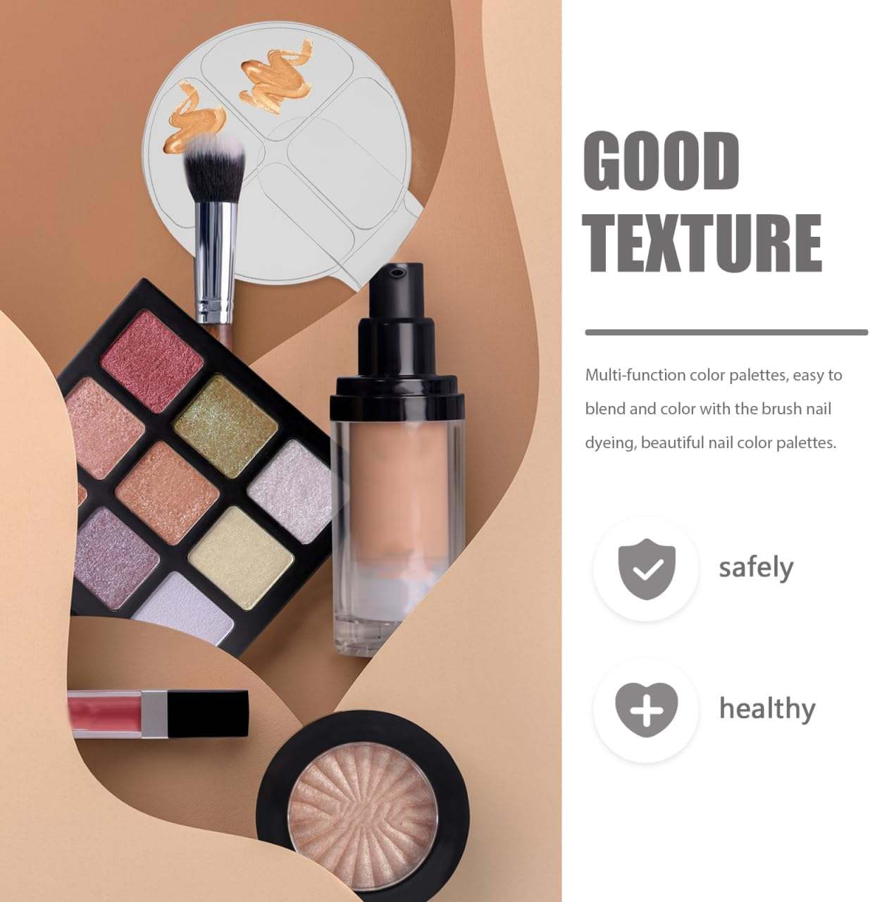 Gadpiparty Acrylic Palette Set - Handheld Clear Makeup Mixing Tray for Foundation and Manicure Ergonomic Design for Custom Shade Creation image number 5