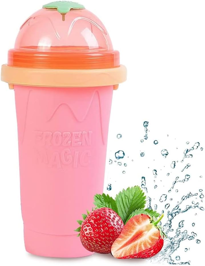 AIMALL Magic Quick Freeze Slushie Cup - Versatile Squeeze Milkshake & Ice Cream Maker for Refreshing Treats 4.1 X 8.3 Inches
