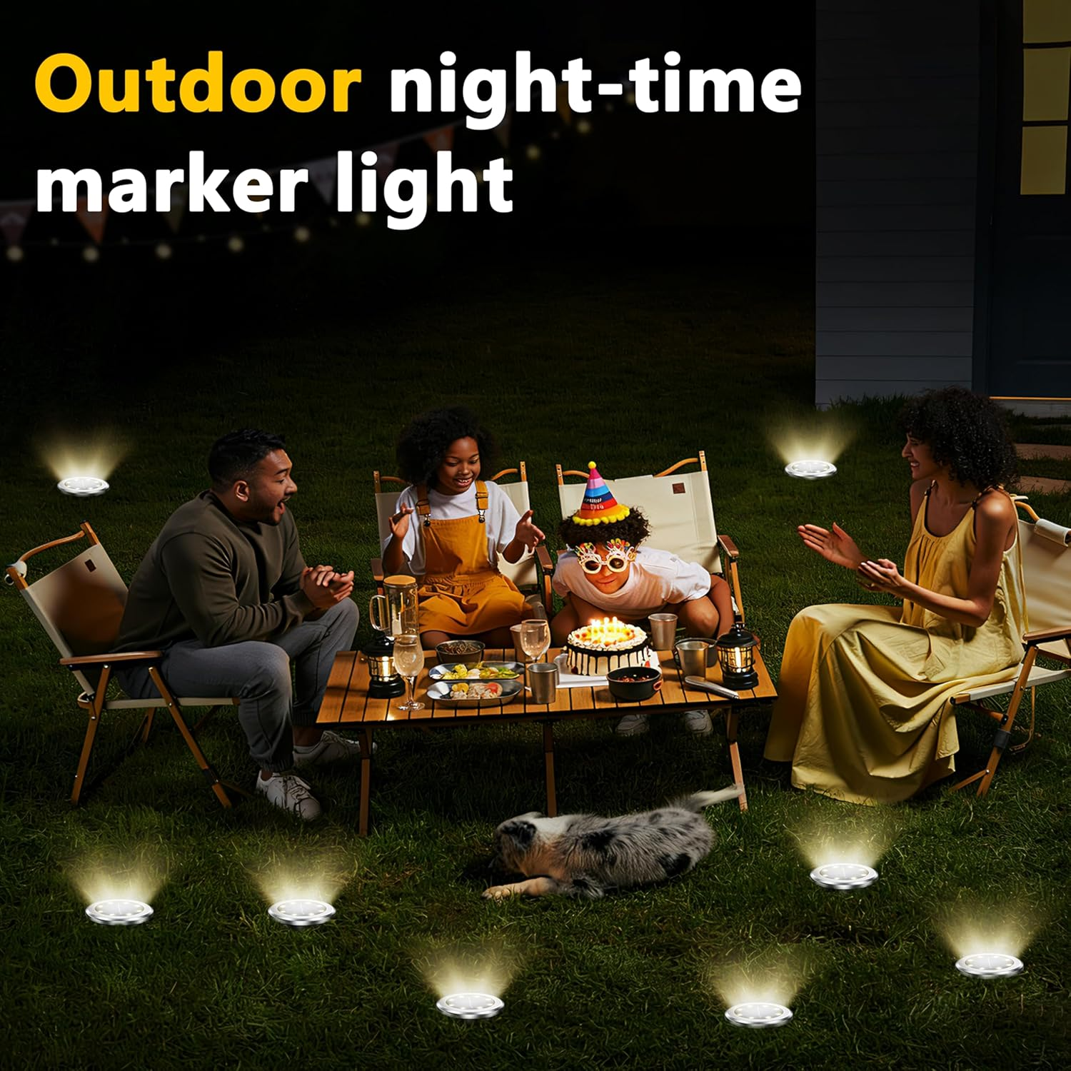 12 Pack Solar Ground Lights,Led Solar Pathway Light Outdoor,Solar Garden Lights,In-Ground Light LED Landscape Lighting for Pathway Patio Walkway Yard Lawn Deck (Warm White 12 Pack) image number 3