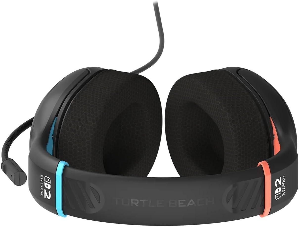 Turtle Beach Airlite Fit 2 Wired Gaming Headset &ndash; Officially Licensed for Nintendo Switch 2, Nintendo Switch, Durable, Lightweight, Charcoal Blue/Red