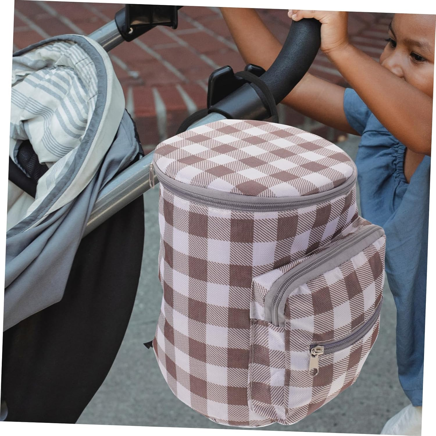 2Pcs Portable Nursery Bag for Newborns Diaper Bag Bottles Storage Mom Women for Travel and Daily Use image number 2
