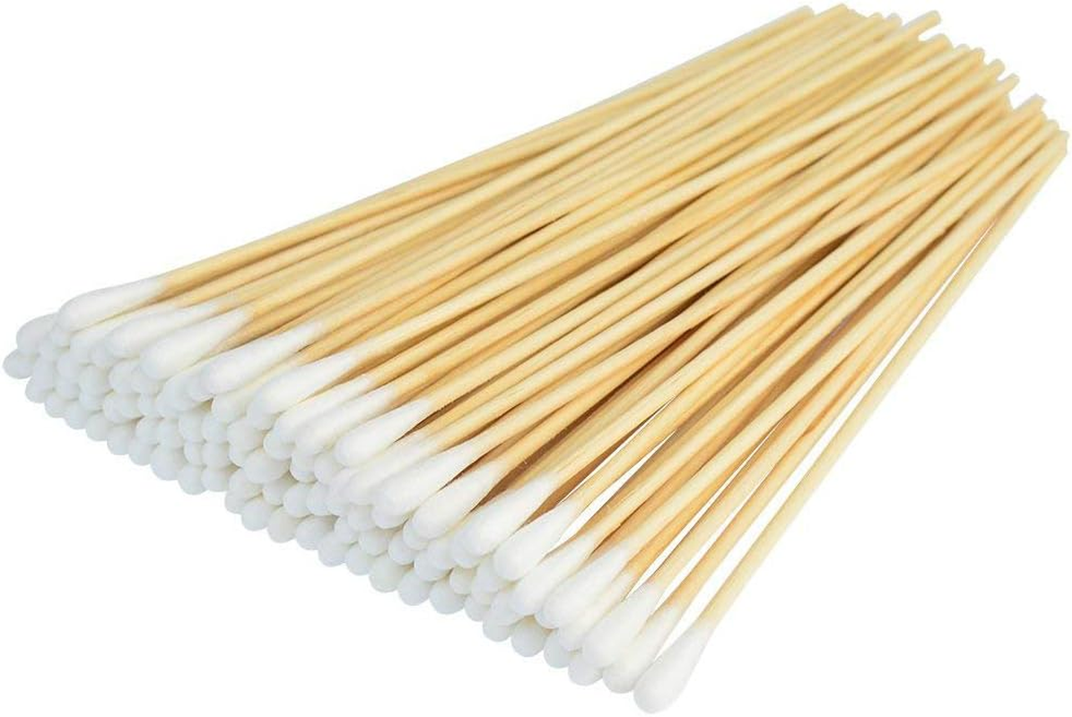 500 Pcs Swabs Cotton Sticks, Bantoye 6 Inches Cleaning Sterile Sticks with Wooden Handle for Wound Clean, Cleaning Makeup, Removal Residue image number 3