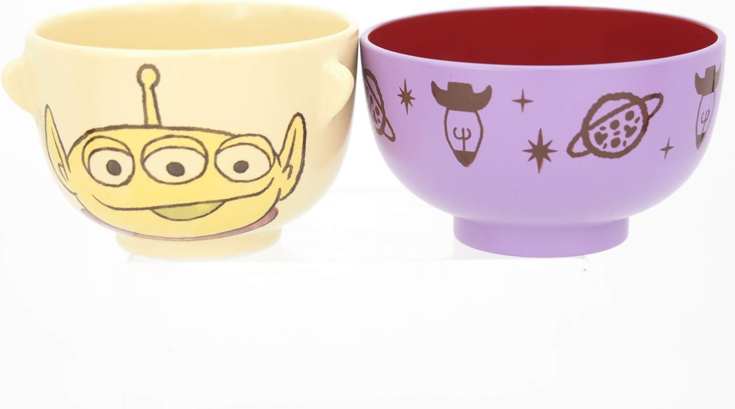Sunart Co., Ltd. SAN3078-3 Disney Pixar Toy Story Alien (Crayon Touch) Soup Bowl and Rice Bowl Set, Approx. 10.6 Oz (300 G)