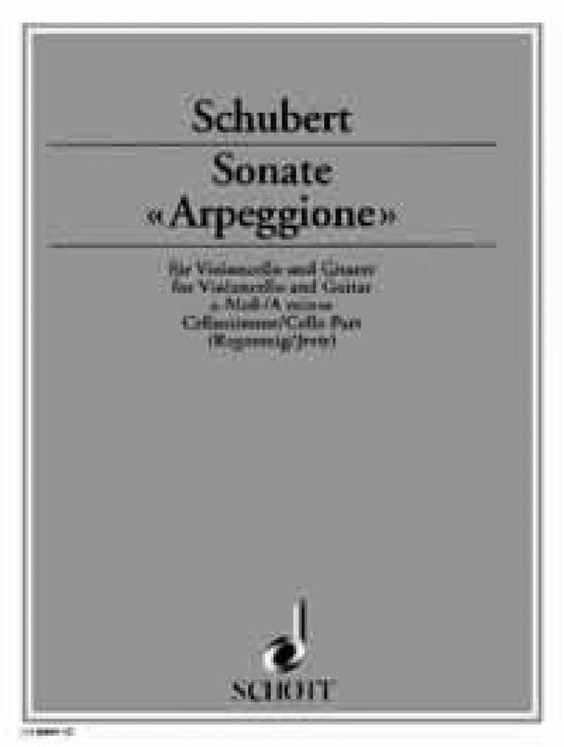 SCHOTT SCHUBERT FRANZ - SONATA ARPEGGIONE D 821 - CELLO PART Classical Sheets Cello image number 0