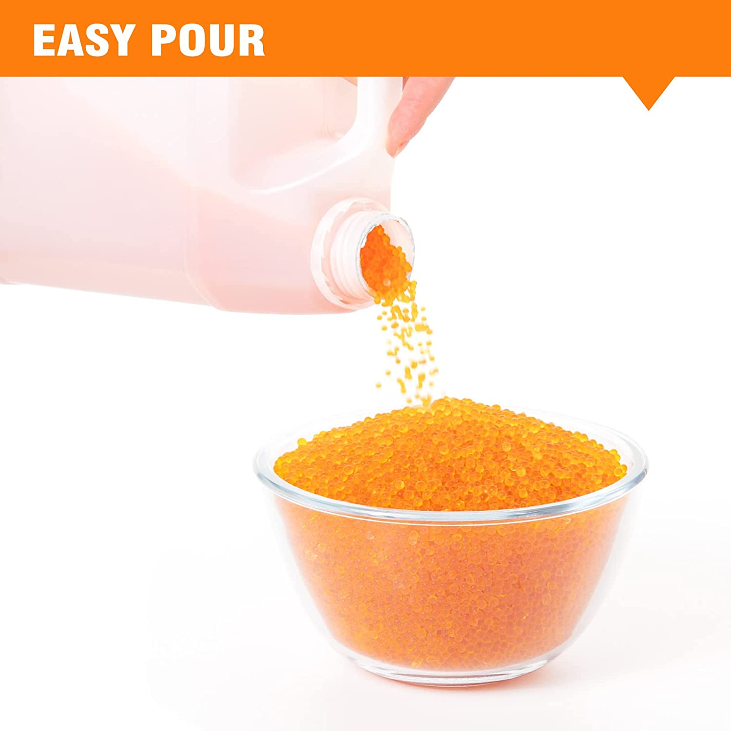 Durimoiy [5.2 LBS] Orange Premium Indicating Silica Gel Beads Reusable (Industry Standard 2-4 Mm) - Rechargeable Desiccant Beads Bulk Reusable Silica Gel Desiccant