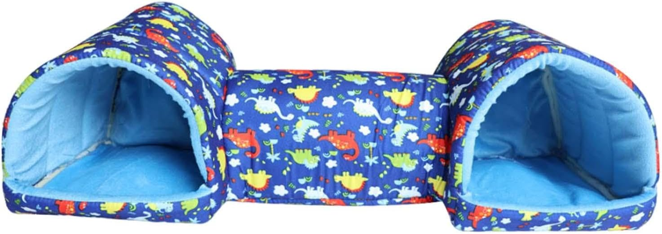 Generic Guinea Pig Tunnel and Bed Hamster Hideout Portable Entertainment Guinea Pig Bed Bunny House for Hedgehog Small Animals Rat, Blue
