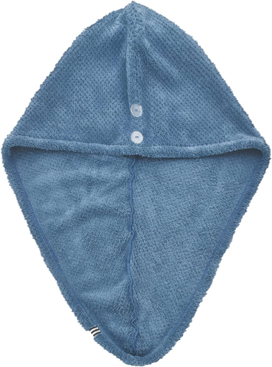 Gendai Hyakka Dimanche A567BL Quick Dry Hair Turban, Blue, Approx. 11.4 X 25.6 Inches (290 X 650 Mm) image number 1