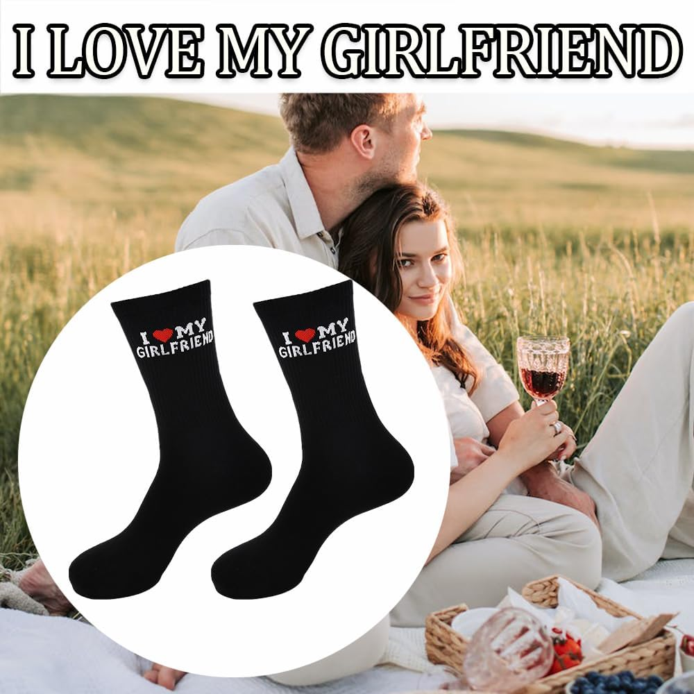 Valentines Day Socks Funny Couple Gifts for Boyfriend Girlfriend Gifts for Him Her Valentines'S Day Gifts for Couples Socks Gifts for Women Men
