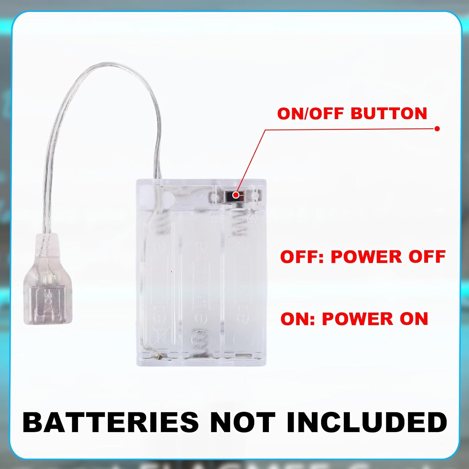 BTFO 4Pcs Portable Battery Pack for 5V LED Neon Sign, Converts USB Neon Lights to Battery-Operated, Battery Box Power Supply for Outdoor and Indoor Use image number 1