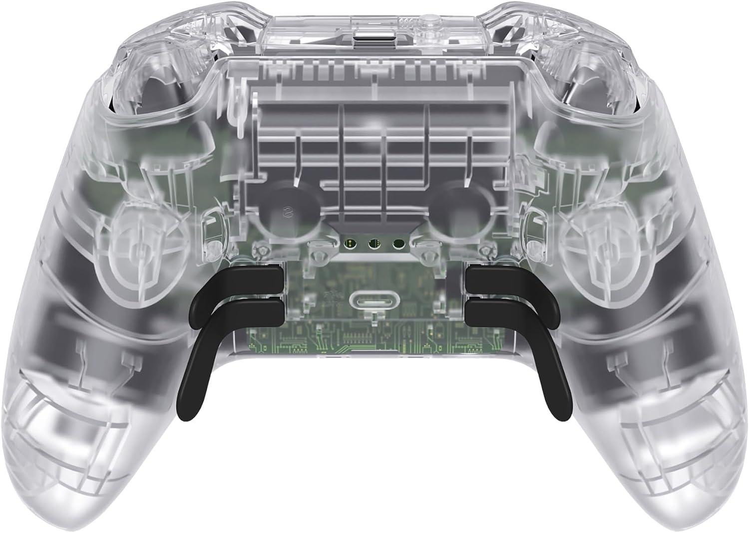 Extremerate Full Set Shell Buttons for Xbox One Elite Series 2 Controller, Clear Replacement Faceplate Back Plate Bottom Shell Case with Buttons for Xbox Elite Series 2 Core Controller - Model 1797 - Clear Black image number 5