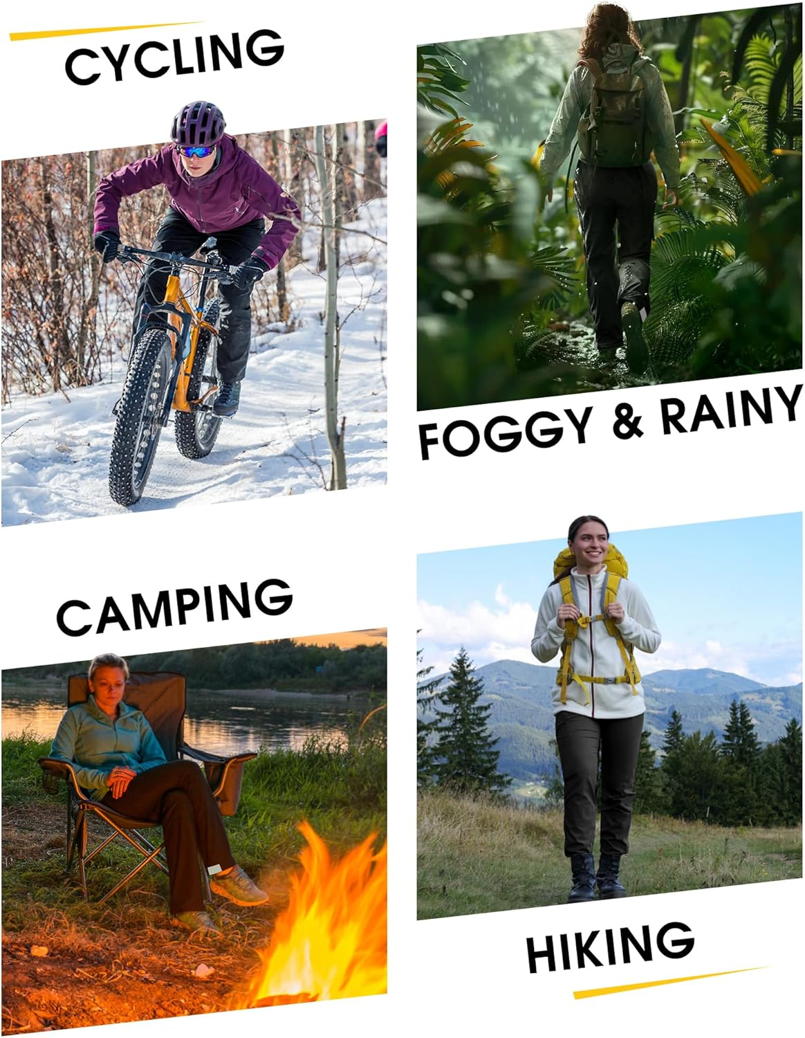 33,000Ft Women&lsquo;S Waterproof Trousers Packable Windproof Rain Overtrousers Ladies Lightweight over Pants for Outdoor Rainwear Walking Hiking Cycling image number 4