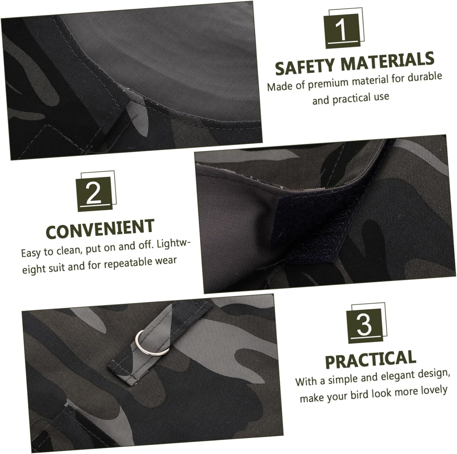 Parrot Flight Suit Diaper 2Pcs Random Butterfly Color Washable Bird Clothes Adjustable Shoulder Pads for Parrots Suitable for Pet Birds image number 3