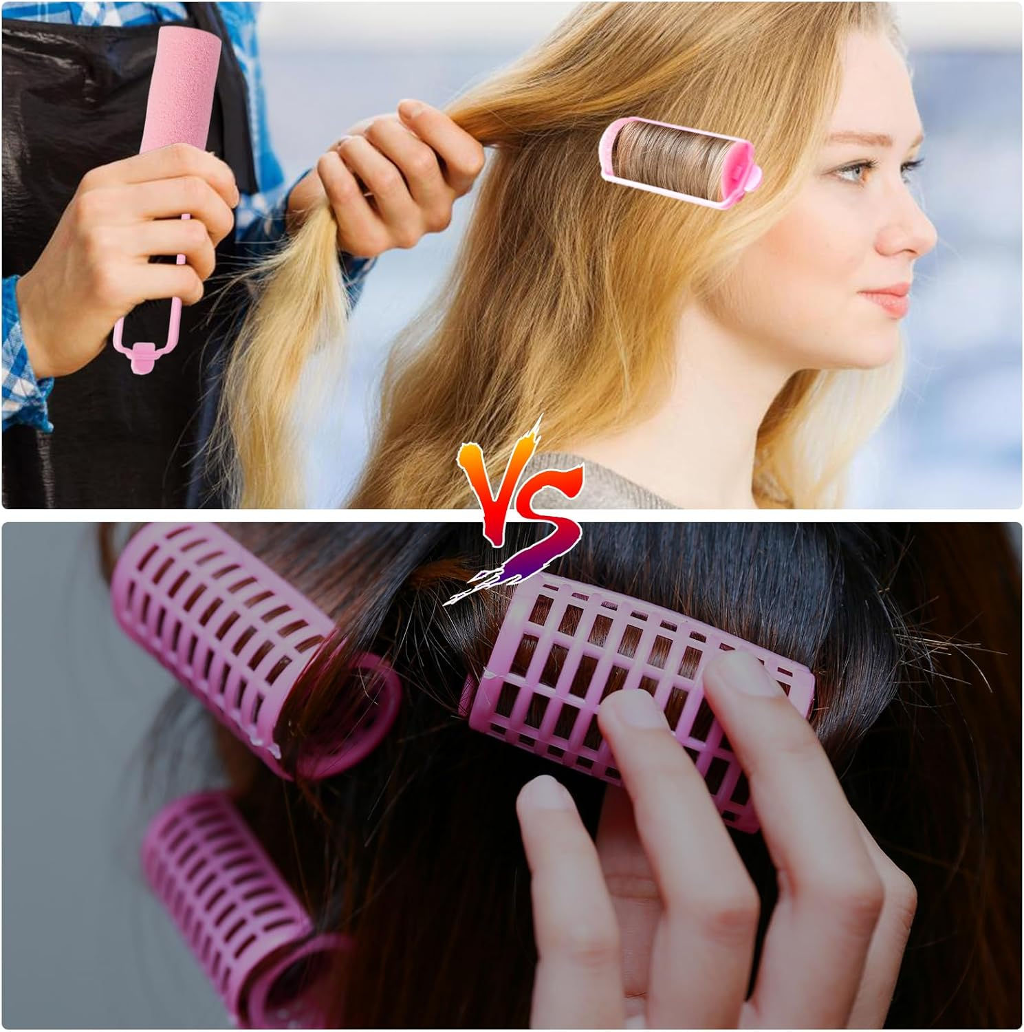 Pack of 30 Sponge Curlers, Curlers Foam 25 Mm, Hair Rollers, Foam Sponge, Hair Rollers, No Damage to Hair, Sleep Curlers for Women and Children, DIY Hair Styling image number 1