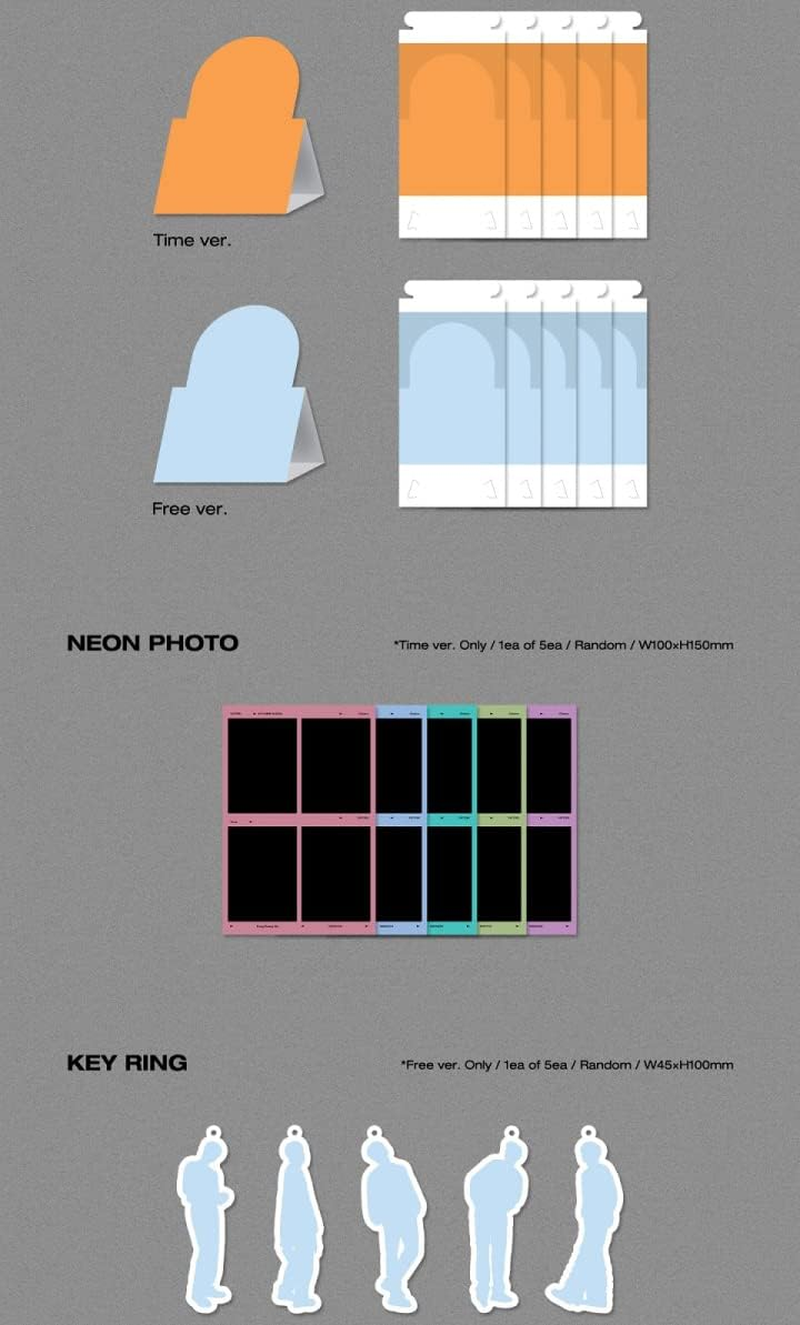 VICTON Choice 8Th Mini Album Time Version Cd+84P Photobook+2P Photocard+1Ea Trilogy Card+1Ea Paper Stand+1P Neon Photo(Time Version) or 1Ea Key Ring(Free Version)+Tracking Sealed image number 5