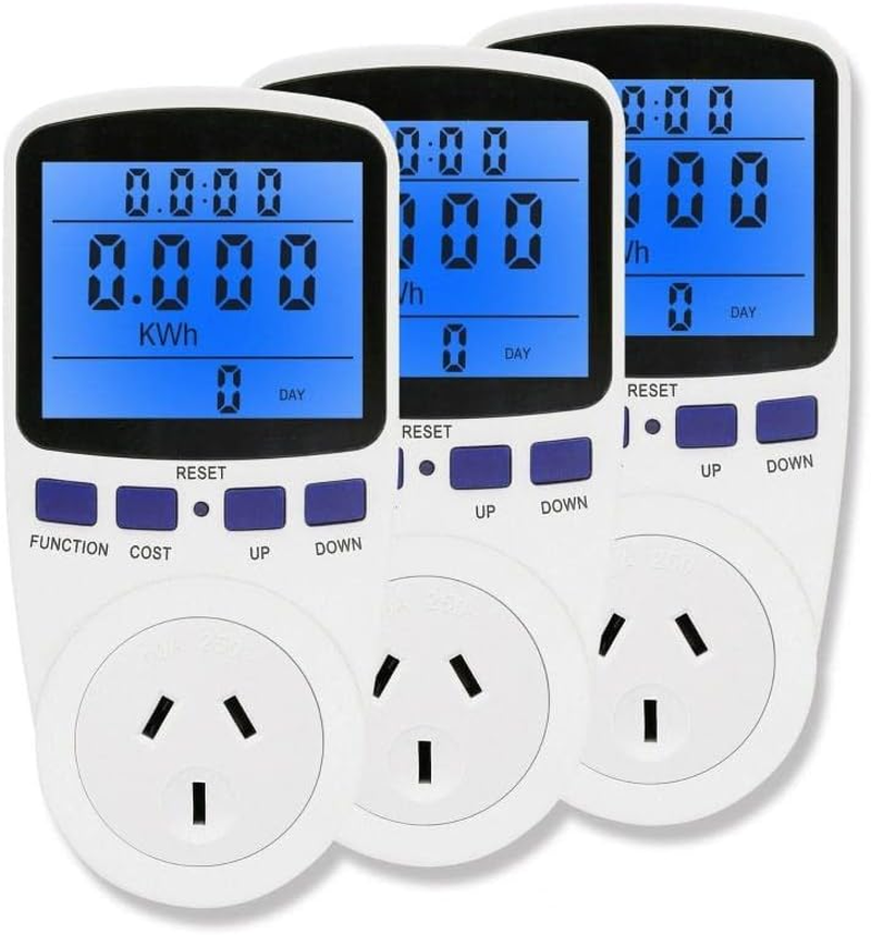 AIMALL Power Meter Energy Consumption Watt Meter, 240V Electricity Monitor with Large LCD Display, Australian Socket, Calculates Cost & Power Efficiency image number 1