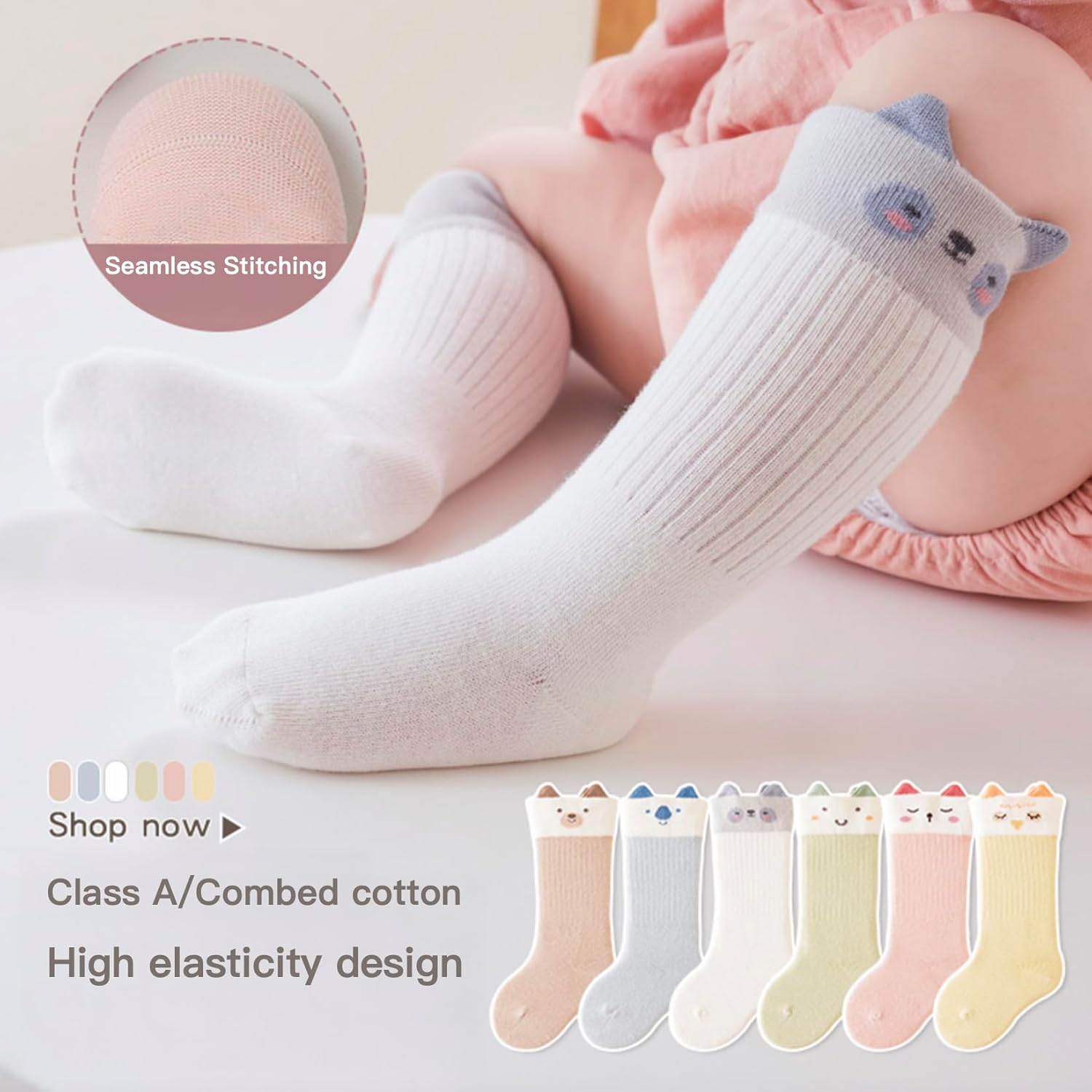 1-3 Years Old Baby Sock Gift Set - 6 Unique Pairs, Cute & Funny Unisex Gifts for Baby Showers & Registries