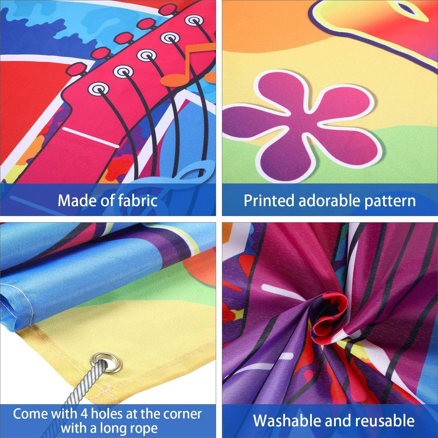 Groovy Sign 60'S Party Scene Setters Wall Decoration 60'S Theme Party Decorations, 60S Photo Backdrop Banner for Hippie Theme Groovy Party image number 4