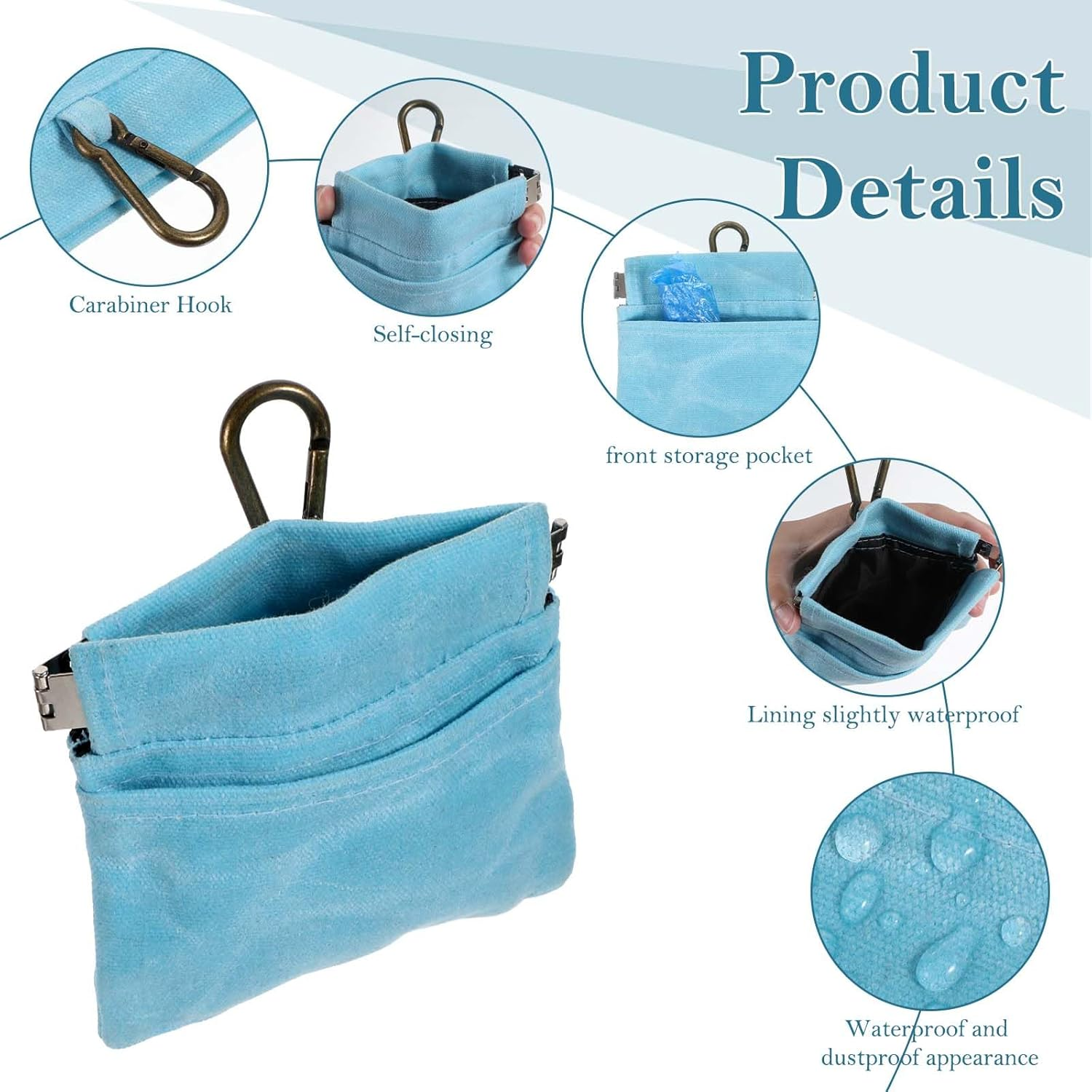 XLIUAX Treat Pouches for Pet Training, Portable Dog Treat Pouch, Hand Free Dog Training Treats Bag with Magnetic Buckle, Auto Closing Dogs Walking Bag for Pet Puppy Travel Feed Snack Outdoor Use image number 1