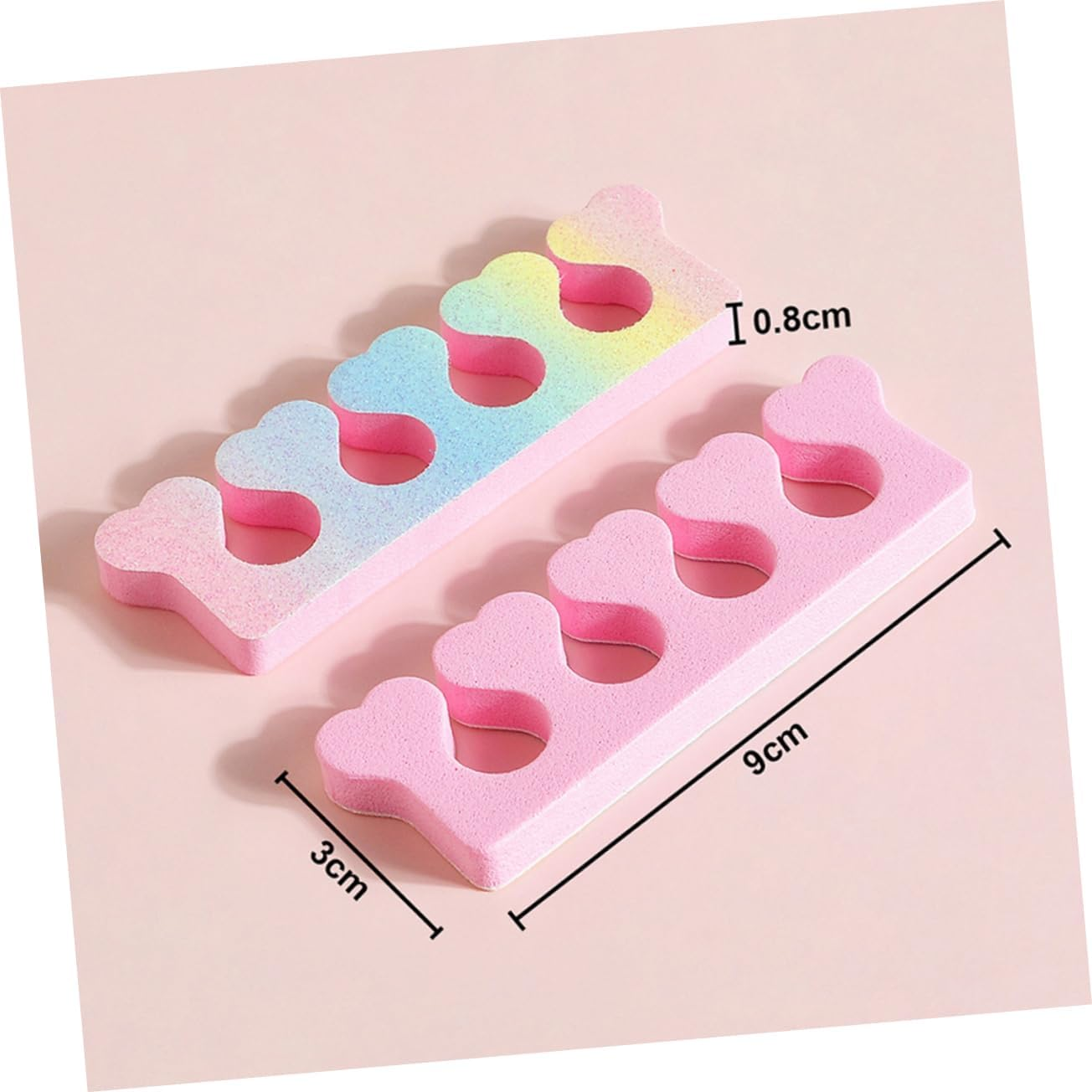 COMPUKAS 30Pcs Heart Shaped Nail Art Toe Separators Toe Spacers for Women Comfortable Manicure Tools for Home Salon Use Promote Lightweight Design image number 5