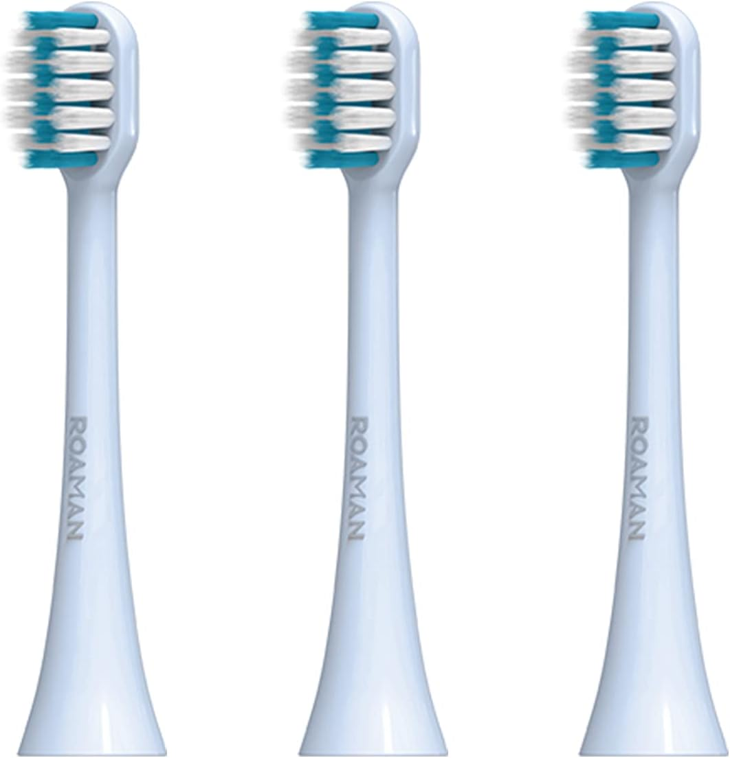 ROAMAN SN01 Dedicated Replacement Brush, Sensitive Type, Firmness, Soft, FDA Certified, Dupont Nylon, Replacement Brush for ROAMAN Electric Toothbrush, Blue