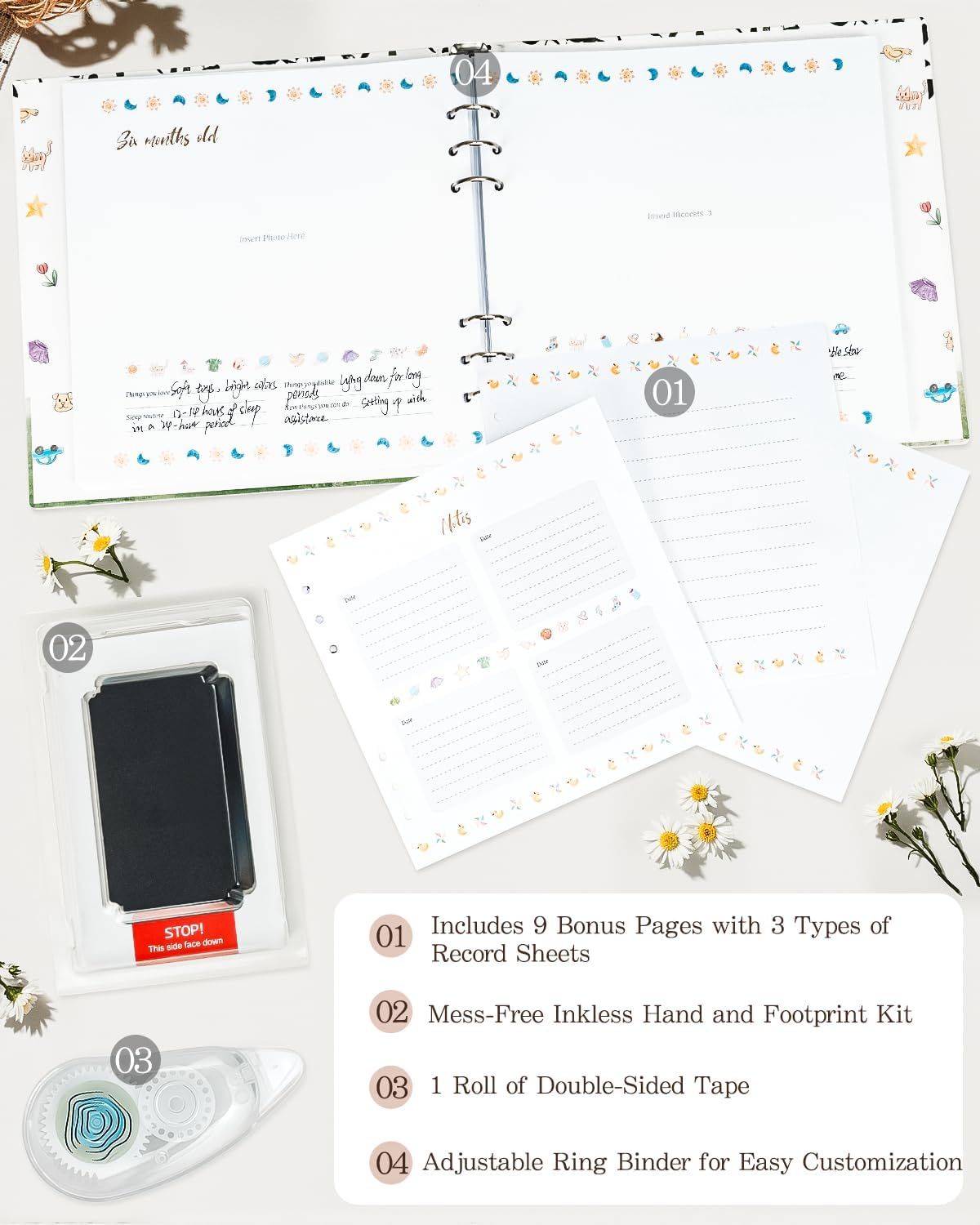 Baby Memory Book for Boy or Girl &ndash; First 5 Years Keepsake & Milestone Tracker &ndash; Pregnancy Journal & Baby Photo Album &ndash; Gender Neutral image number 3