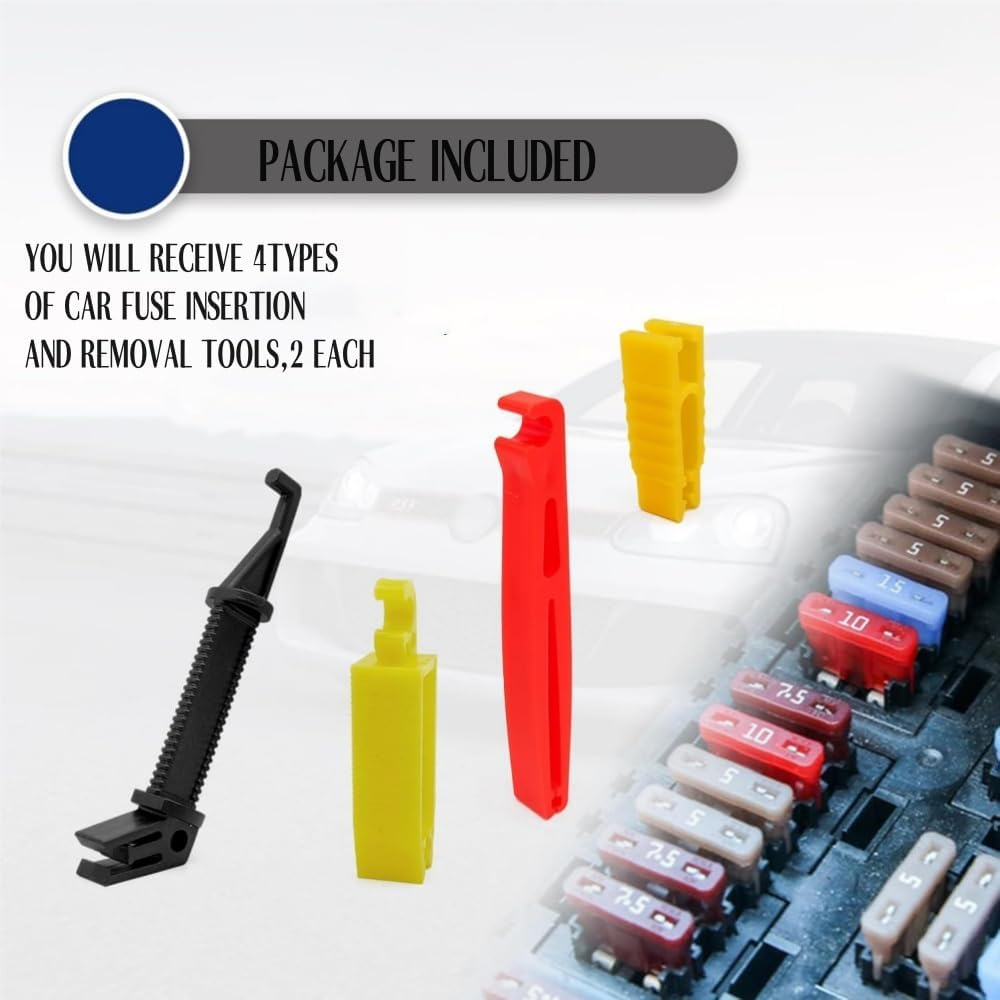 Fuse Puller Pliers Mini Fuse Extractor Pullers, Fuse Puller Extraction Tool Car Automobile Fuse Clip Tool Fuse Removal Tool,Car Fuse Puller Car Extractor Car Fuse Puller Extraction Tool for Car（8Pcs） image number 4