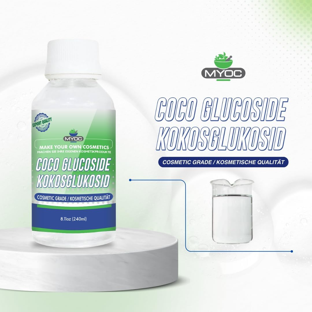 MYOC Coco Glucoside - 240 Ml / 8.11 Fl Oz | Cosmetic-Grade Surfactant for DIY Skincare, Hair Care & Formulation Projects image number 5