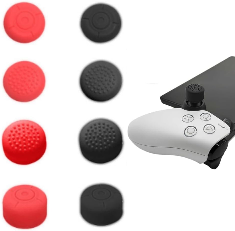 8Pcs Silicone Joystick Covers,Thumb Grip Caps Controller,Thumb Stick Caps for Playstation Portal,Compatible with PS5 PS4 Xbox One Xbox Series X/S Nintendo Switch Pro Joysticks image number 2