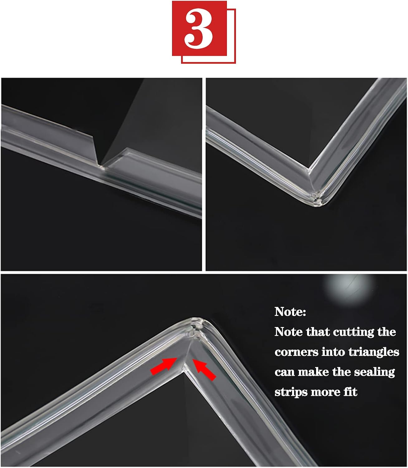 Draught Excluder Tape 10M U Srubber Channel Edge Trim Rubber Seal Used to the Edge, Transparent/7Mm * 8Mm(4Mm*10Mm) image number 1