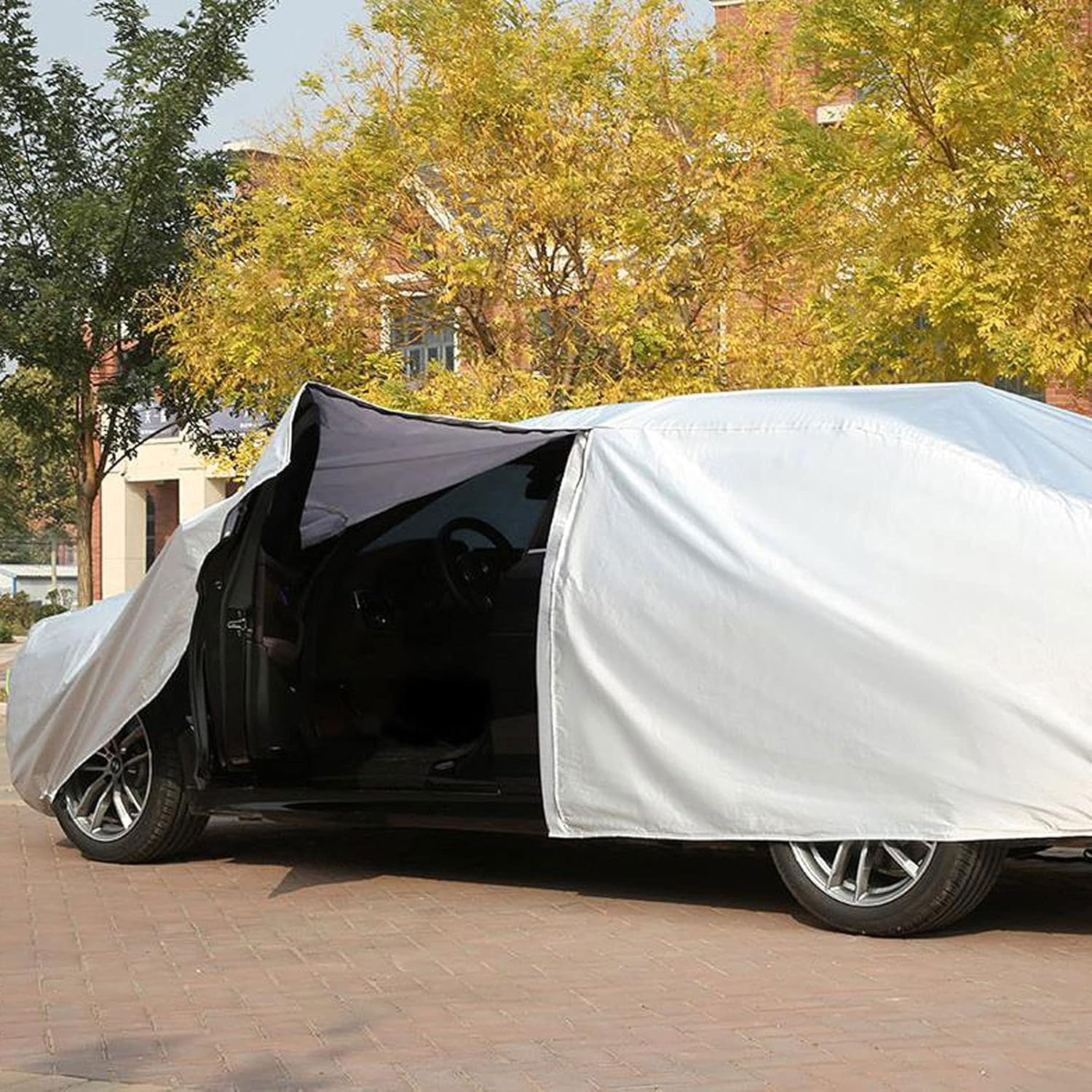 Car Cover Compatible with Alfa Romeo Brera, Outdoor Full Car Cover Breathable and Dustproof Windproof, Soft Lining, Car Cover for Automobiles Protection Vehicle Cover Auto Cover Full Exterior Covers image number 4