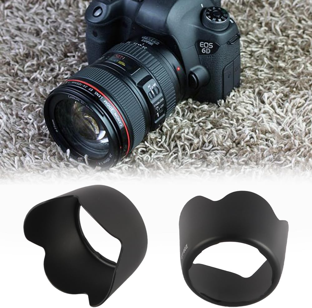 VOANZO Lens Hood Shade Lens Protector Lotus Type Hood Suitable for EF 75-300Mm F/4-5.6 III EFS 55-250Mm F/4-5.6 Is II EFS 55-2 50Mm F/ 4-5.6 2Pcs