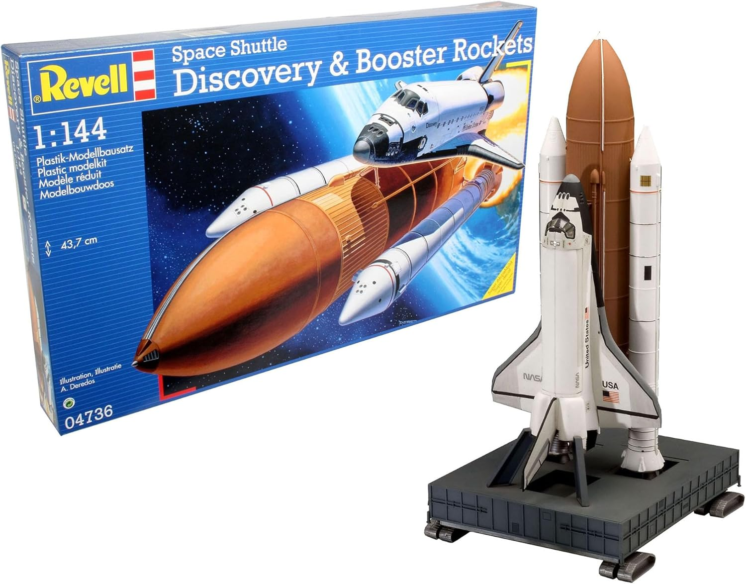 Revell 1:144 Space Shuttle Discovery and Booster Rockets Model Kit image number 2
