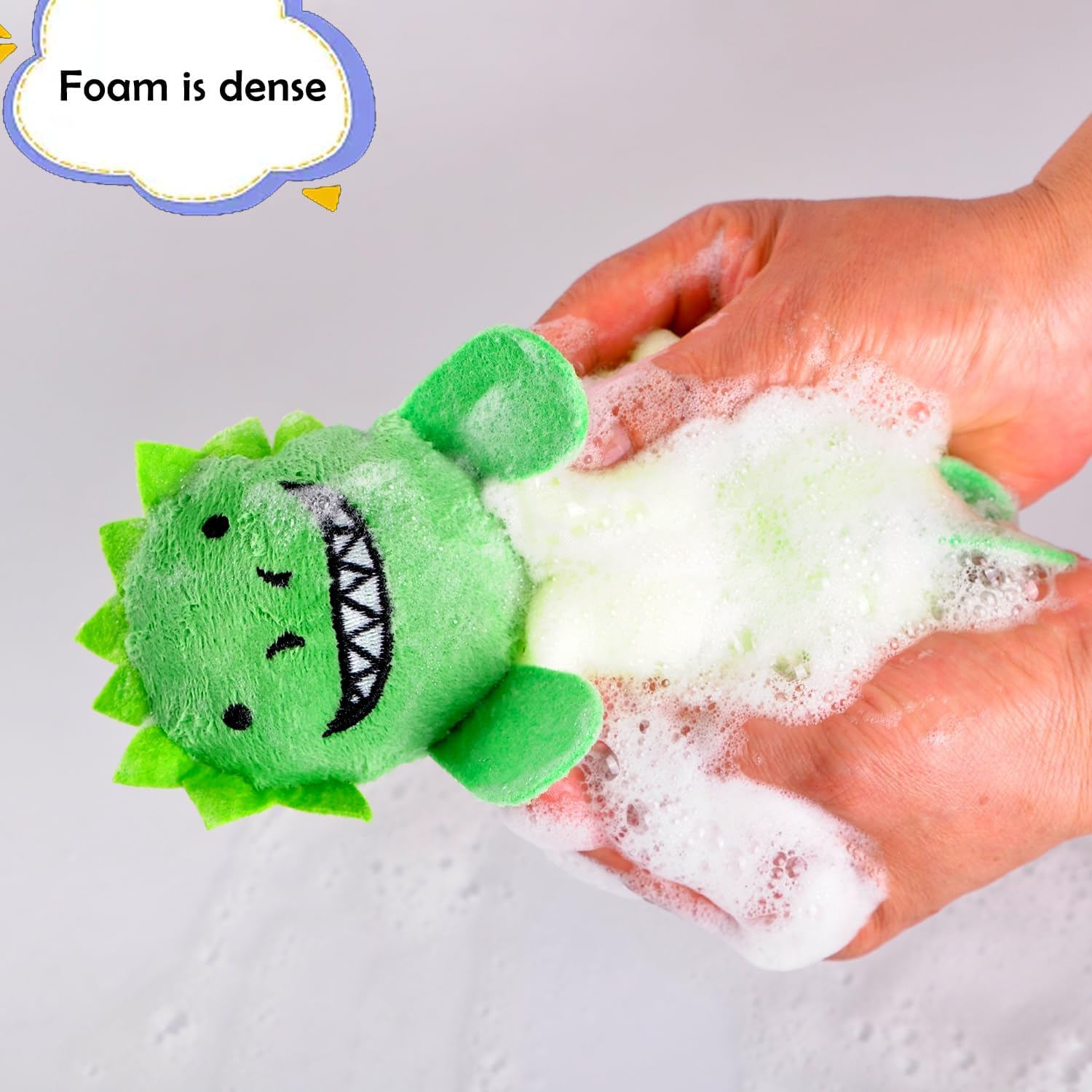 RAMFIYN 2 Pack Fun Bubble Bath Kid Loofahs, Cute Animal Loofah Bath Sponge, Shower Puffs Body Scrubber, Fun Bath Sponges - Frog and Sheep image number 3