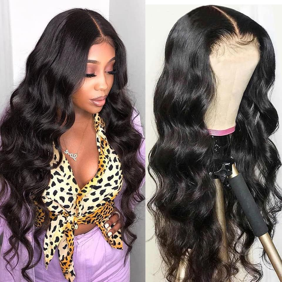 71 Cm Real Hair Wig, 13 X 4 (33 X 10 Cm), Body Wave HD Transparent Lace Front, for Black Women, Glueless, Pre Plucked with Baby Hair, Lace Frontal image number 6