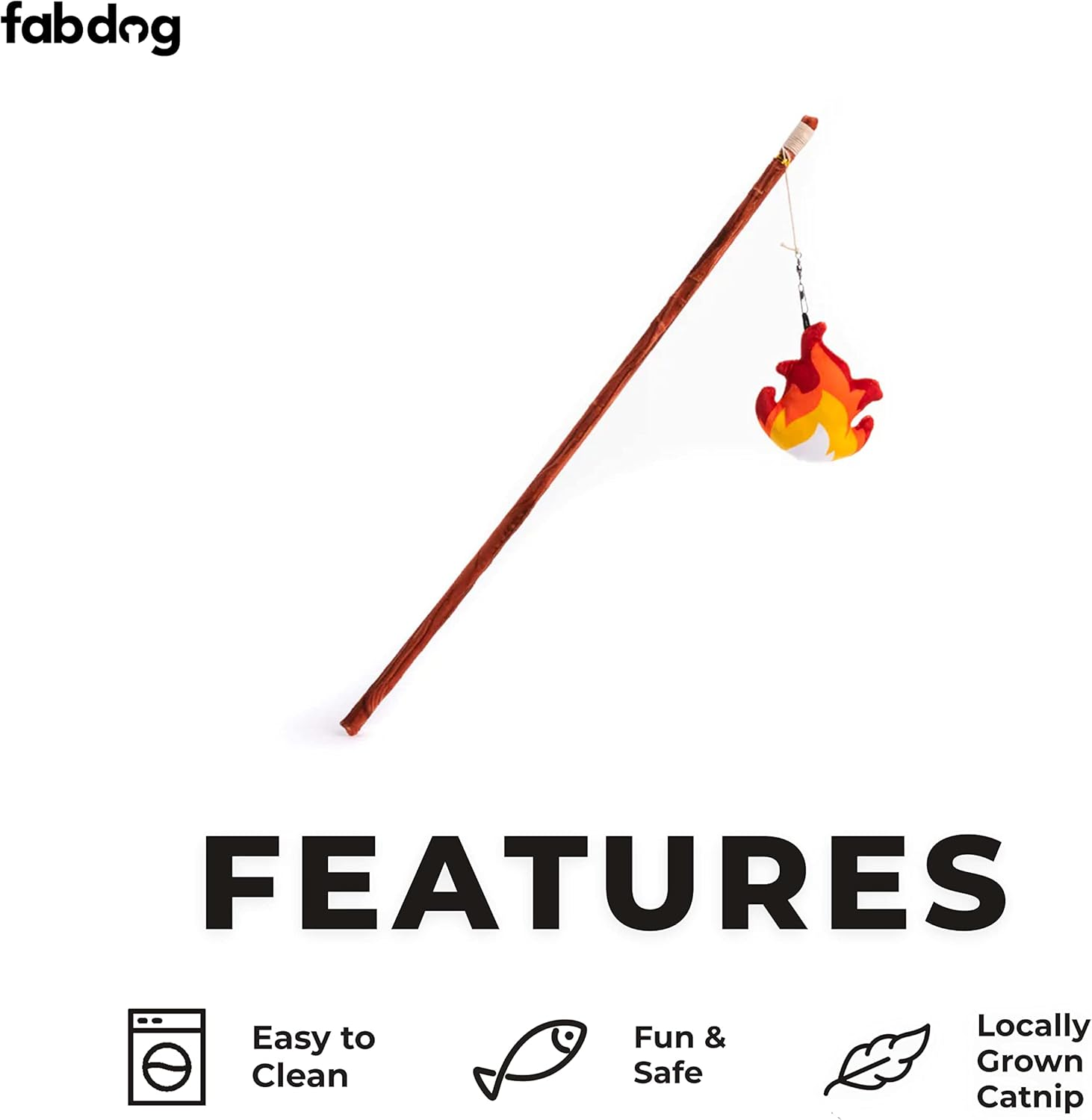 Fabdog Happy Camper Teaser Cat Toy image number 2