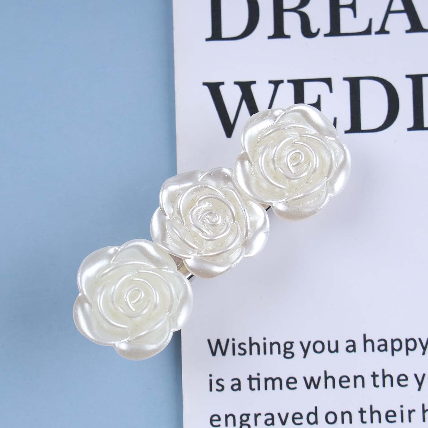 Yheakne Boho Flower Hair Clip Camellia Hair Clip Silver Flower Barrette Elegant Head Clip Headpiece Decorative Hair Accessories for Women and Girls Headwear image number 2