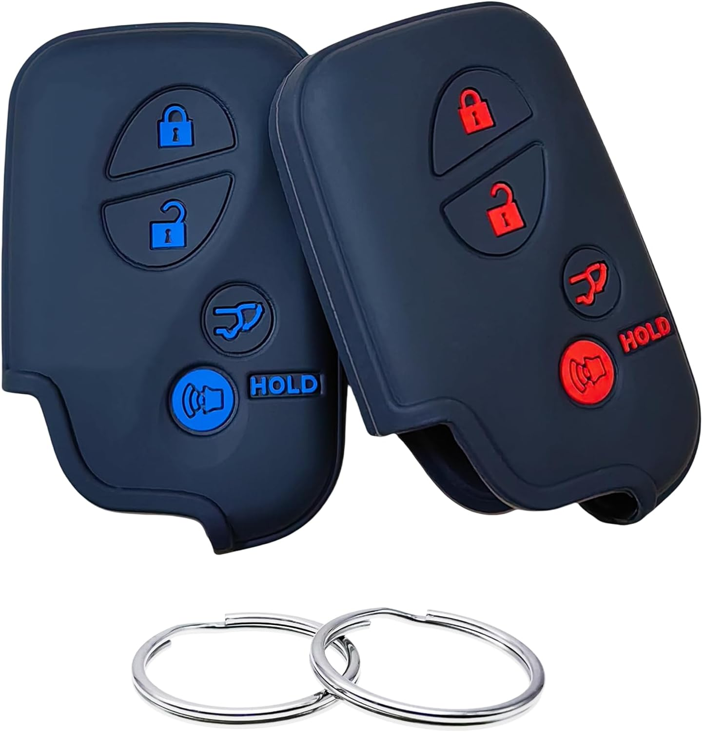 Silicone Rubber Key Fob Cover Compatible with 2005-2017 Lexus Ct200H ES350 GS300 GS350 GS430 Gs450H GS460 Is F IS250 IS350 LS460 Ls600H LX570 RX350 HYQ14AEM HYQ14ACX image number 5