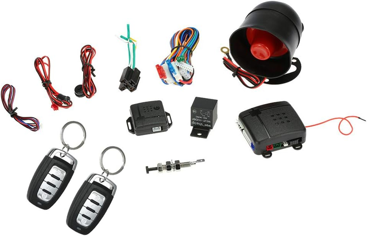 Julycrab Universal Car Vehicle Security System Burglar Alarm Protection Anti-Theft System 2 Remote image number 6