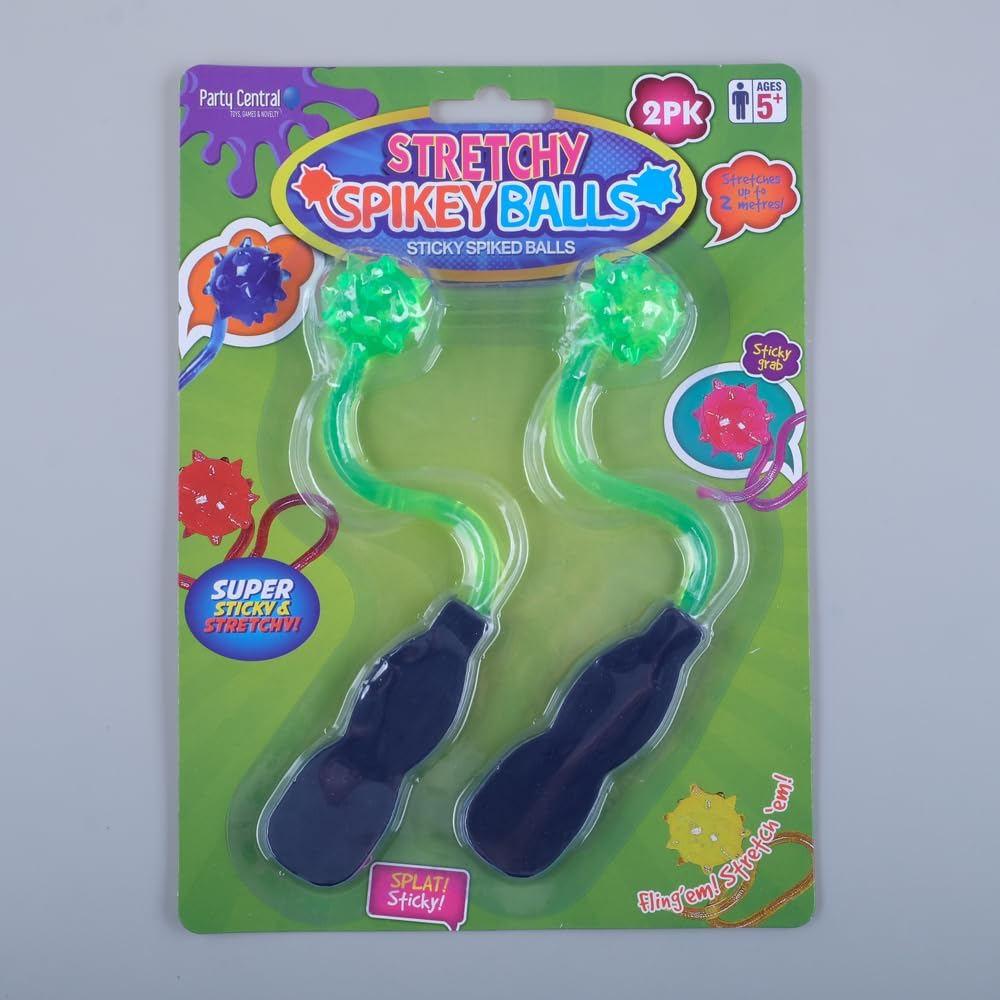 Party Central Sticky Stretchy Spikey Snapper Slapper Ball (Pack of 2) image number 5