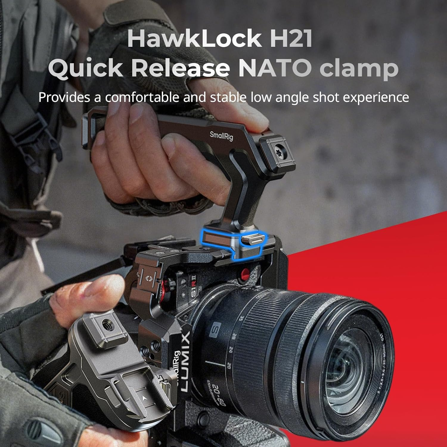 Smallrig S1R II Cage Kit for Panasonic LUMIX S1R II with a Top Handle, Cable Clamp for HDMI & USB-C, Built-In Quick Release Plate for Arca, with 1/4''-20 & 3/8''-16 Threaded Holes-4903 image number 5