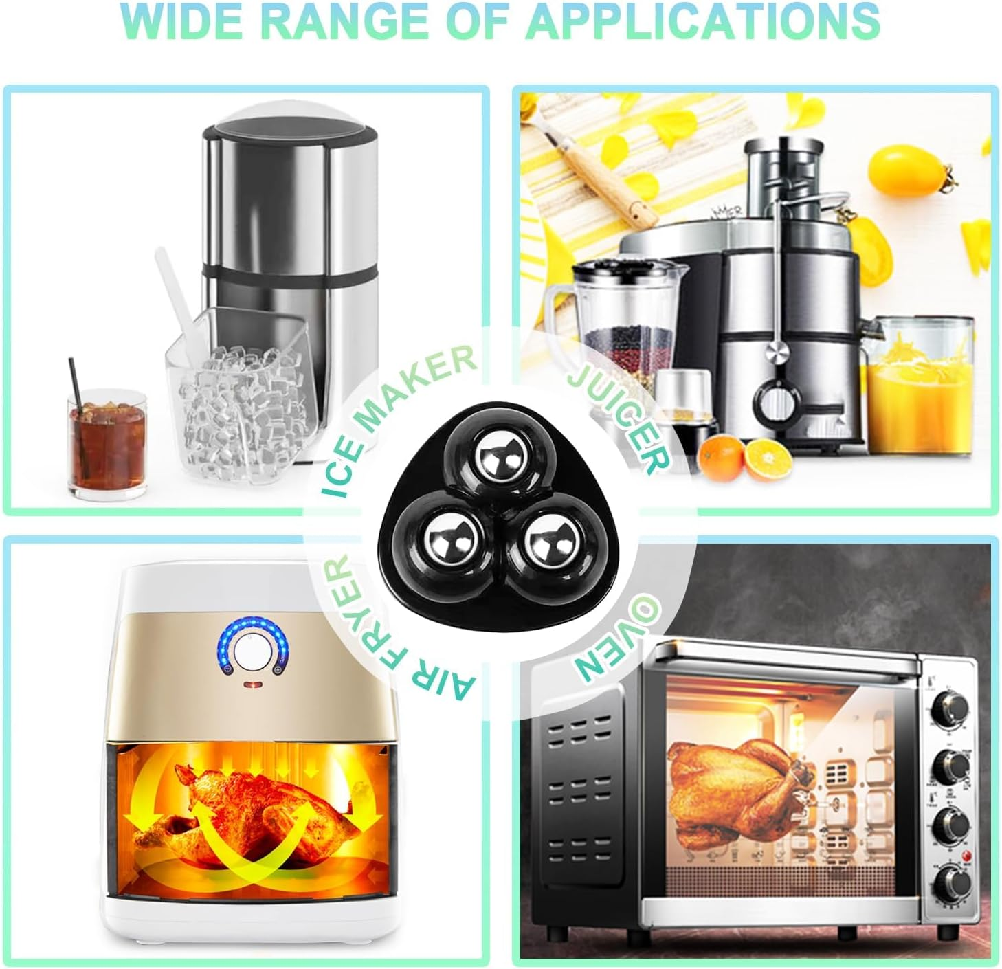 Furniture Sliders with Adhesive Rollers, 20 Piece Set, for Appliances and Countertop, Coffee Slider Set (20, Triangular-Black)